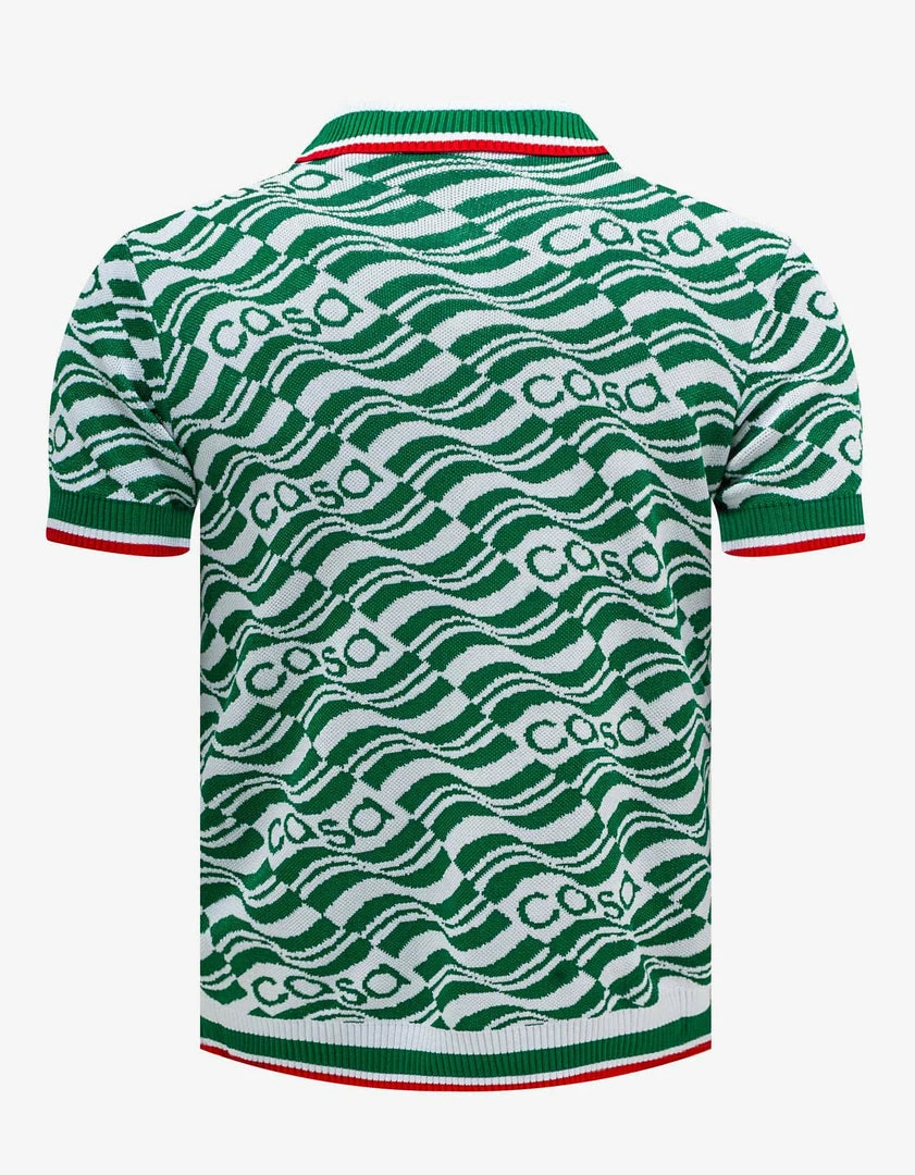 Cheap π₯ Casablanca Green Casa Monogram Knitted Polo T-Shirt Clothing π 4 Casablanca Green Casa Monogram Knitted Polo T-Shirt Clothing