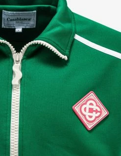 Casablanca Sweats Green Interlock Mesh Track Jacket