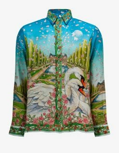 Casablanca Clothing L'amour En Fleur Silk Shirt