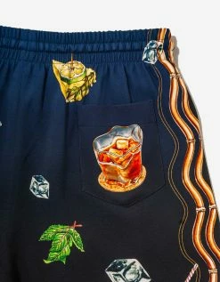 Casablanca Clothing Navy Blue Casa Club Nuit Shorts