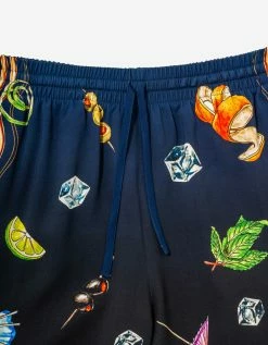 Casablanca Clothing Navy Blue Casa Club Nuit Shorts