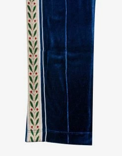 Casablanca Navy Blue Laurel Velour Track Pants Clothing