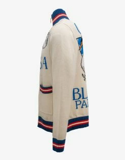 Casablanca Clothing White Par Avion Zip Up Cardigan