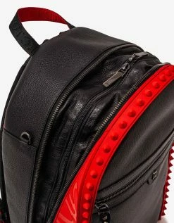 Christian Louboutin Accessories Backparis Black Leather Backpack