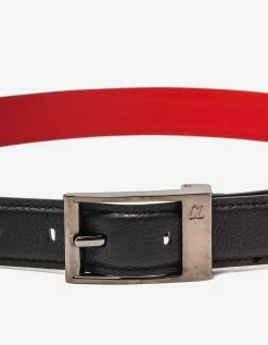 Christian Louboutin Accessories Bizbelt Empire Leather Black Belt