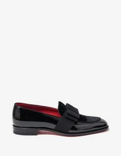 Christian Louboutin Black Styleeto Flat Patent Leather Loafers