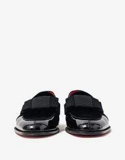 Christian Louboutin Black Styleeto Flat Patent Leather Loafers