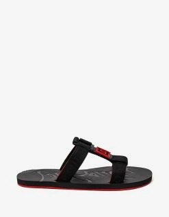 Christian Louboutin Black Surf Sandals