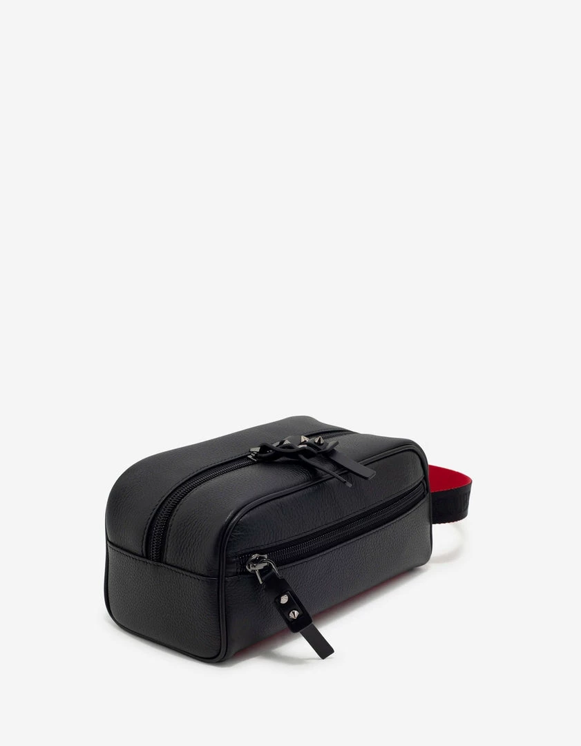 Promo ❤️ Christian Louboutin Accessories Blaster Black Grain Leather Travel Case 😀 4 Christian Louboutin Accessories Blaster Black Grain Leather Travel Case