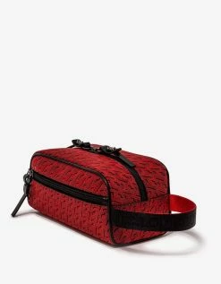 Brand new ๐ Christian Louboutin Blaster Red CL Logo Jacquard Travel Case ๐ 13 Christian Louboutin Blaster Red CL Logo Jacquard Travel Case