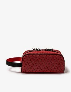 Brand new ๐ Christian Louboutin Blaster Red CL Logo Jacquard Travel Case ๐ 12 Christian Louboutin Blaster Red CL Logo Jacquard Travel Case