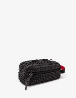 Christian Louboutin Accessories Blaster Spikes Black Leather Travel Case