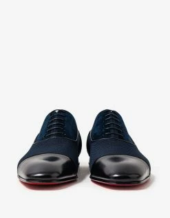 Cheap 👍 Christian Louboutin New Arrivals Blue & Black Greggo Orlato Flat Oxford 👟 Shoes 💯 13 Christian Louboutin New Arrivals Blue & Black Greggo Orlato Flat Oxford Shoes