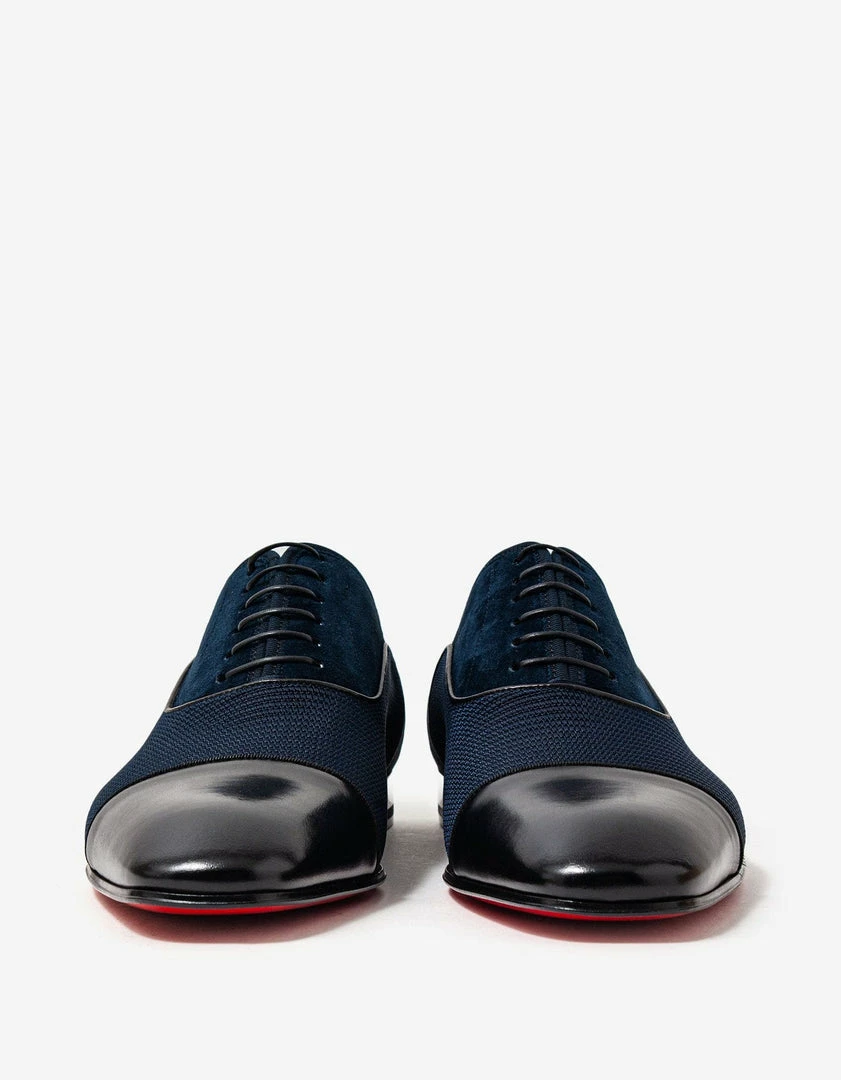 Cheap 👍 Christian Louboutin New Arrivals Blue & Black Greggo Orlato Flat Oxford 👟 Shoes 💯 7 Christian Louboutin New Arrivals Blue & Black Greggo Orlato Flat Oxford Shoes