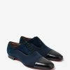 Christian Louboutin New Arrivals Blue & Black Greggo Orlato Flat Oxford Shoes