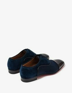 Cheap 👍 Christian Louboutin New Arrivals Blue & Black Greggo Orlato Flat Oxford 👟 Shoes 💯 14 Christian Louboutin New Arrivals Blue & Black Greggo Orlato Flat Oxford Shoes