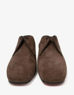 Christian Louboutin Carderby Brown Suede Leather Shoes