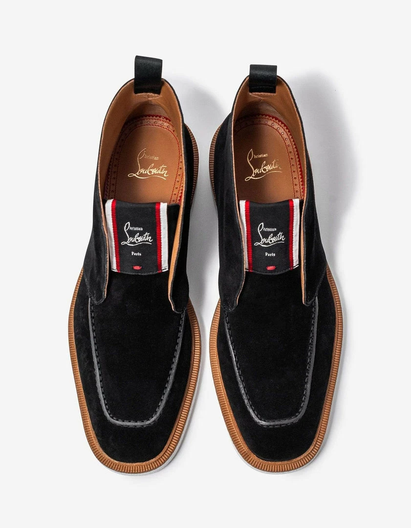 Hot Sale π€© Christian Louboutin Citycrepe Black Suede Ankle π₯Ύ Boots π 6 Christian Louboutin Citycrepe Black Suede Ankle Boots