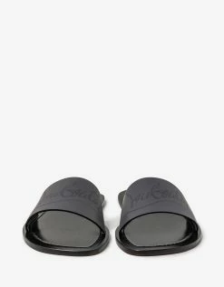 Christian Louboutin Coolraoul Grey Leather Slide Sandals