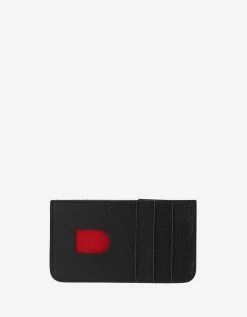Christian Louboutin Accessories Credilou Black Leather Spikes Card Holder