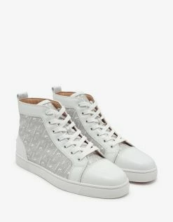 Christian Louboutin Louis CL Motif White High Top Trainers