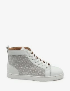 Christian Louboutin Louis CL Motif White High Top Trainers