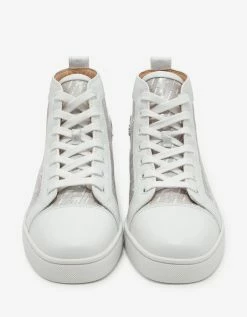 Christian Louboutin Louis CL Motif White High Top Trainers