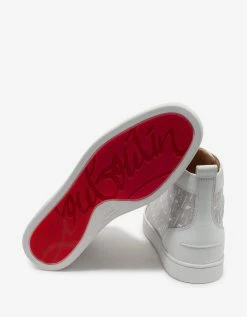 Christian Louboutin Louis CL Motif White High Top Trainers