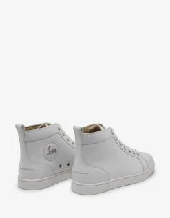 Cheap ⌛ Christian Louboutin Louis Flat Calf White High Top Trainers 👍 14 Christian Louboutin Louis Flat Calf White High Top Trainers