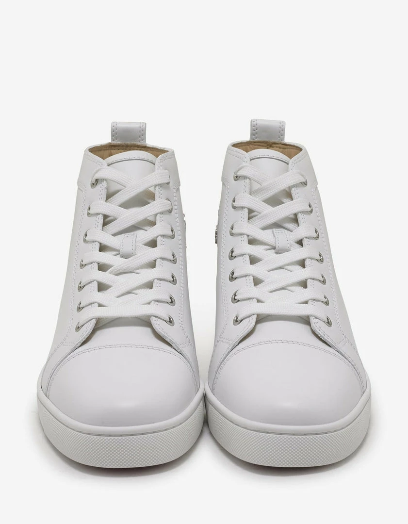 Cheap ⌛ Christian Louboutin Louis Flat Calf White High Top Trainers 👍 5 Christian Louboutin Louis Flat Calf White High Top Trainers
