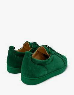Christian Louboutin Louis Junior Orlato Green Suede Trainers