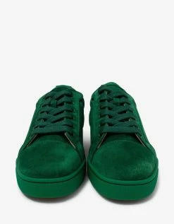Christian Louboutin Louis Junior Orlato Green Suede Trainers