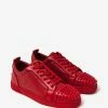 Christian Louboutin Louis Junior Spikes Techno CL Red Trainers New Arrivals