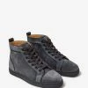 Top 10 😉 Christian Louboutin Louis Orlato Flat Grey Suede High Top Trainers 😍 2 Christian Louboutin Louis Orlato Flat Grey Suede High Top Trainers