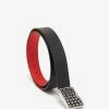 Christian Louboutin Accessories Louis Spikes Buckle Black Belt