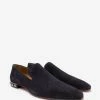 Christian Louboutin Marquees Ocean Blue Suede Leather Loafers