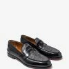 Christian Louboutin No Penny Toile Mono CL Black Loafers