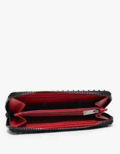 Best Pirce 🌟 Christian Louboutin Panettone Black Grain Leather Spikes Wallet Accessories ✨ 14 Christian Louboutin Panettone Black Grain Leather Spikes Wallet Accessories