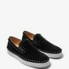 Christian Louboutin Pik Boat Black Suede Leather Trainers