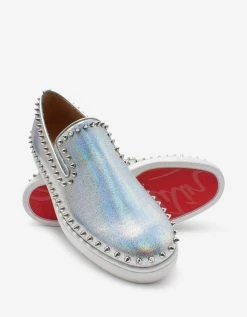 Coupon ๐ Christian Louboutin Pik Boat Silver ๐งฅ Coated Canvas Trainers ๐ฅฐ 14 Christian Louboutin Pik Boat Silver Coated Canvas Trainers
