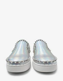 Coupon ๐ Christian Louboutin Pik Boat Silver ๐งฅ Coated Canvas Trainers ๐ฅฐ 11 Christian Louboutin Pik Boat Silver Coated Canvas Trainers