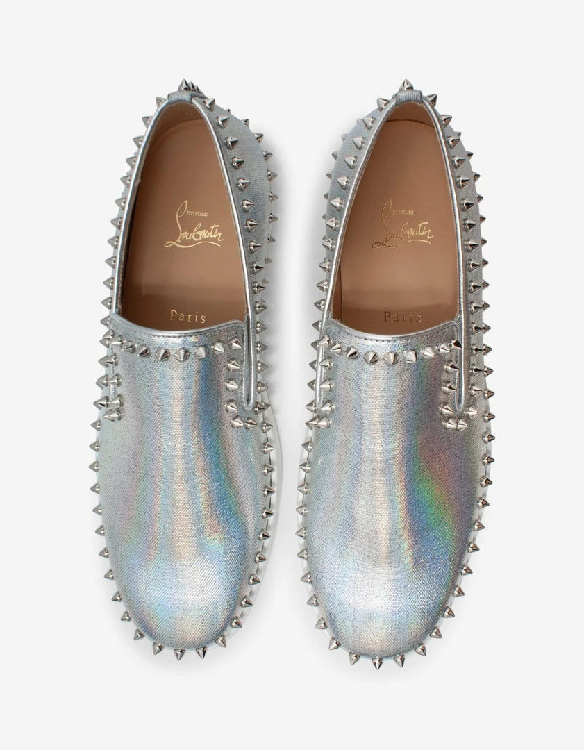 Coupon ๐ Christian Louboutin Pik Boat Silver ๐งฅ Coated Canvas Trainers ๐ฅฐ 6 Christian Louboutin Pik Boat Silver Coated Canvas Trainers