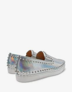 Coupon ๐ Christian Louboutin Pik Boat Silver ๐งฅ Coated Canvas Trainers ๐ฅฐ 15 Christian Louboutin Pik Boat Silver Coated Canvas Trainers
