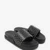 Christian Louboutin Pool Fun Black Spikes Slide Sandals