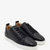 Christian Louboutin Rantulow Black Grain Leather Trainers