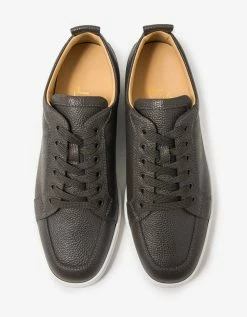 Christian Louboutin Rantulow Grey Grain Leather Trainers