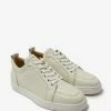 Christian Louboutin Rantulow Latte Grain Leather Trainers