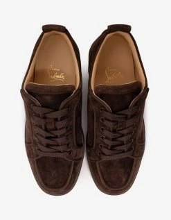 Christian Louboutin Rantulow Orlato Brown Suede Leather Trainers