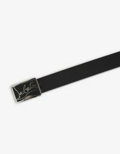 Christian Louboutin Accessories Ricky Belt With Black Signature Logo Buckle