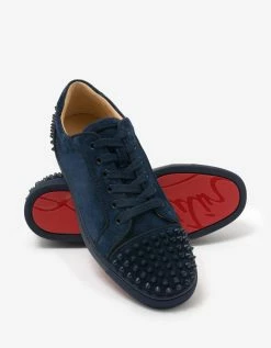 Christian Louboutin Seavaste 2 Orlato Blue Suede Trainers